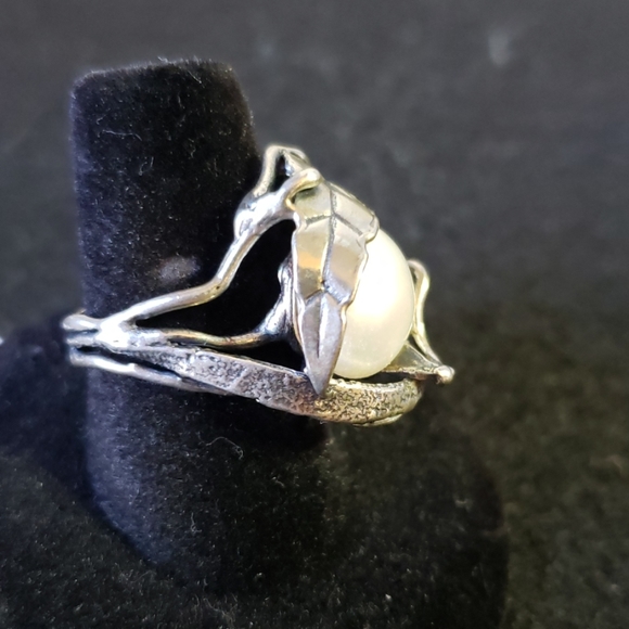 Sterling 925 silver and cultured freswater pearl - Picture 3 of 6